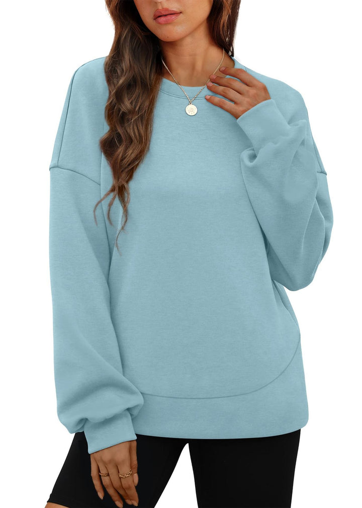Brittany | Chic Oversized Sweatshirt with Dropped Shoulders and Crew Neck