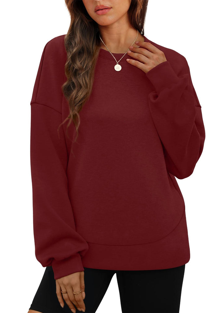Brittany | Chic Oversized Sweatshirt with Dropped Shoulders and Crew Neck