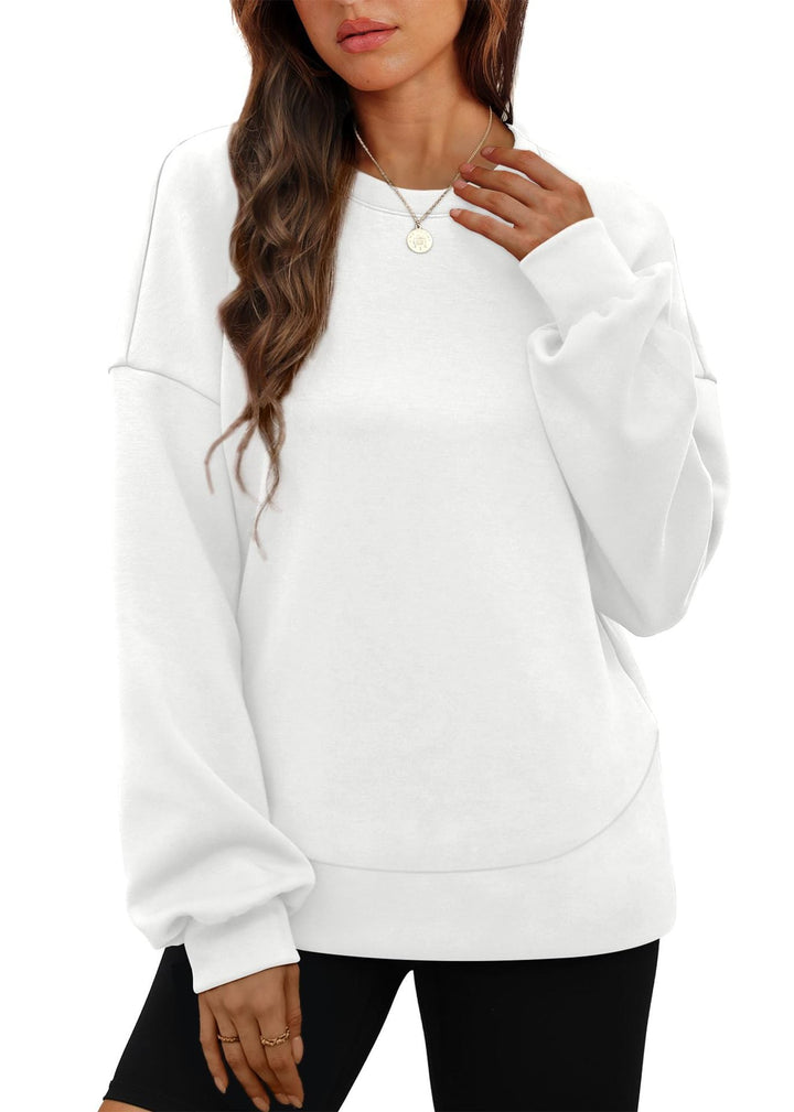 Brittany | Chic Oversized Sweatshirt with Dropped Shoulders and Crew Neck