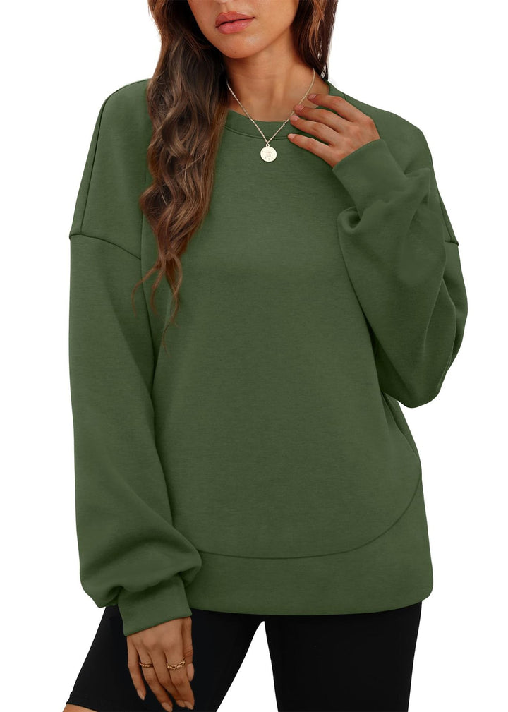 Brittany | Chic Oversized Sweatshirt with Dropped Shoulders and Crew Neck