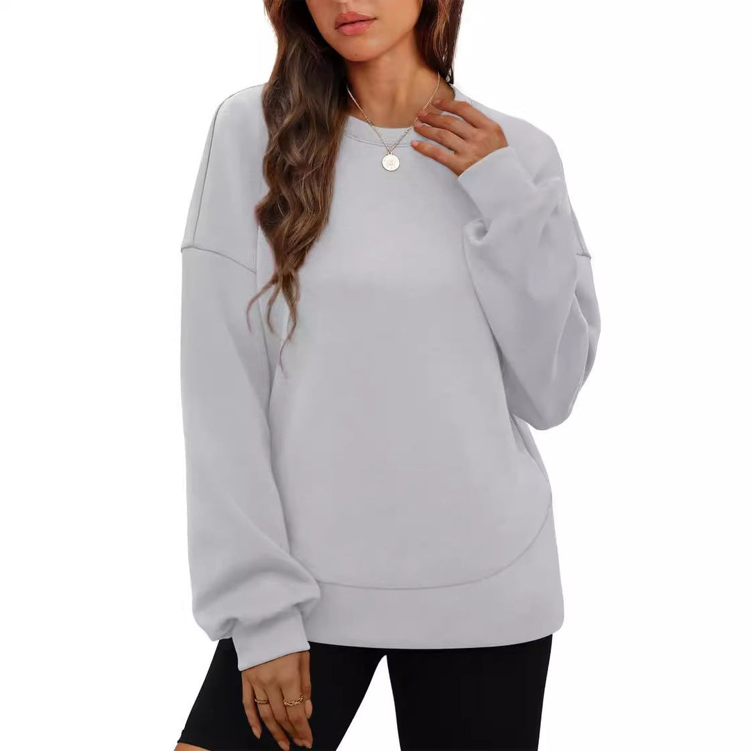 Brittany | Chic Oversized Sweatshirt with Dropped Shoulders and Crew Neck