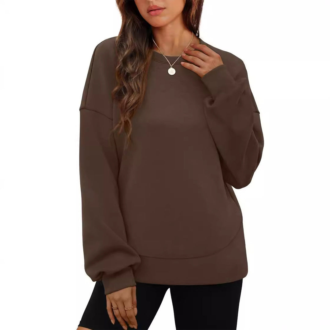 Brittany | Chic Oversized Sweatshirt with Dropped Shoulders and Crew Neck