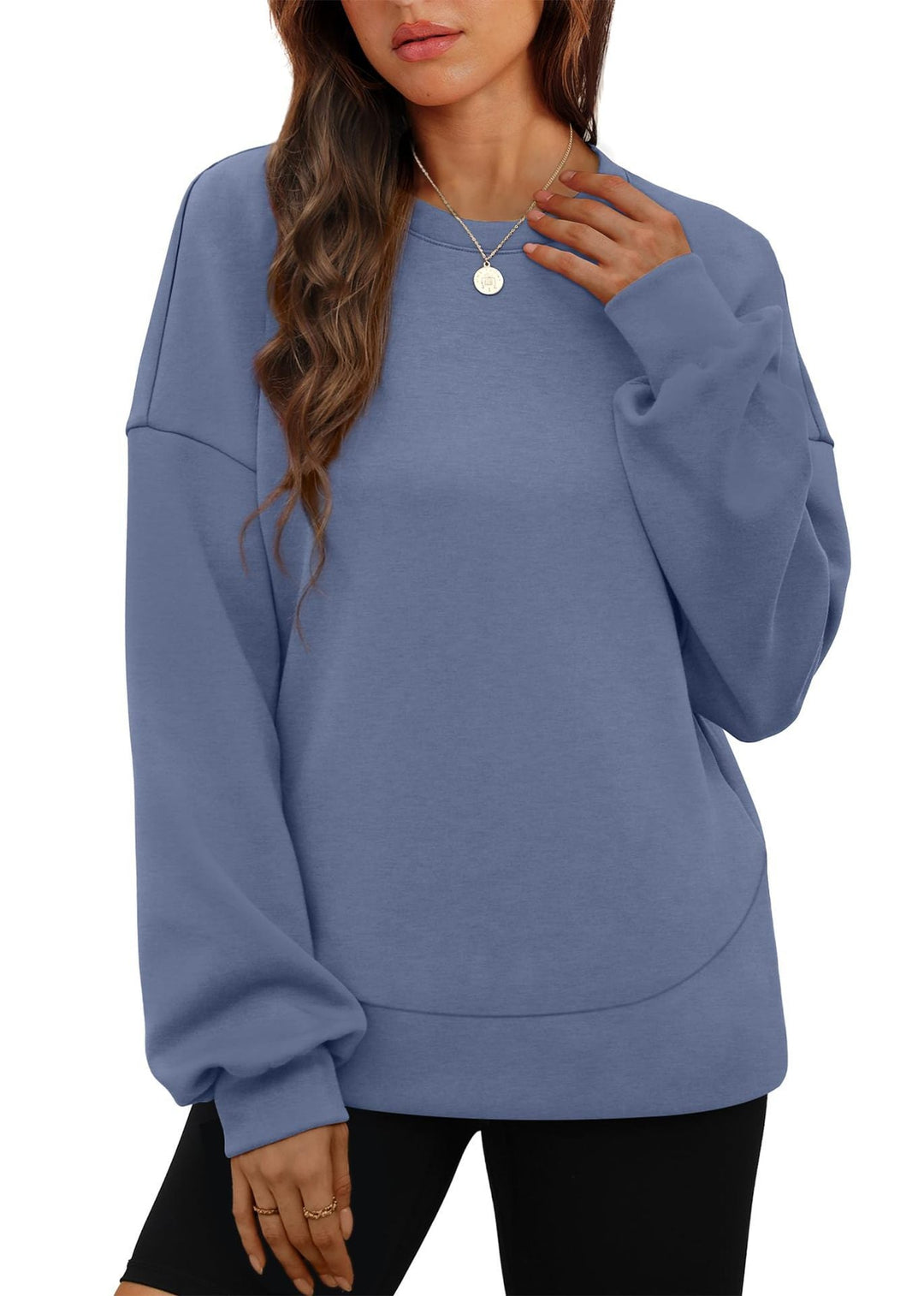 Brittany | Chic Oversized Sweatshirt with Dropped Shoulders and Crew Neck