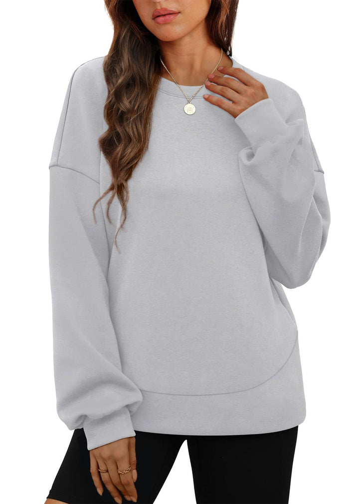 Brittany | Chic Oversized Sweatshirt with Dropped Shoulders and Crew Neck