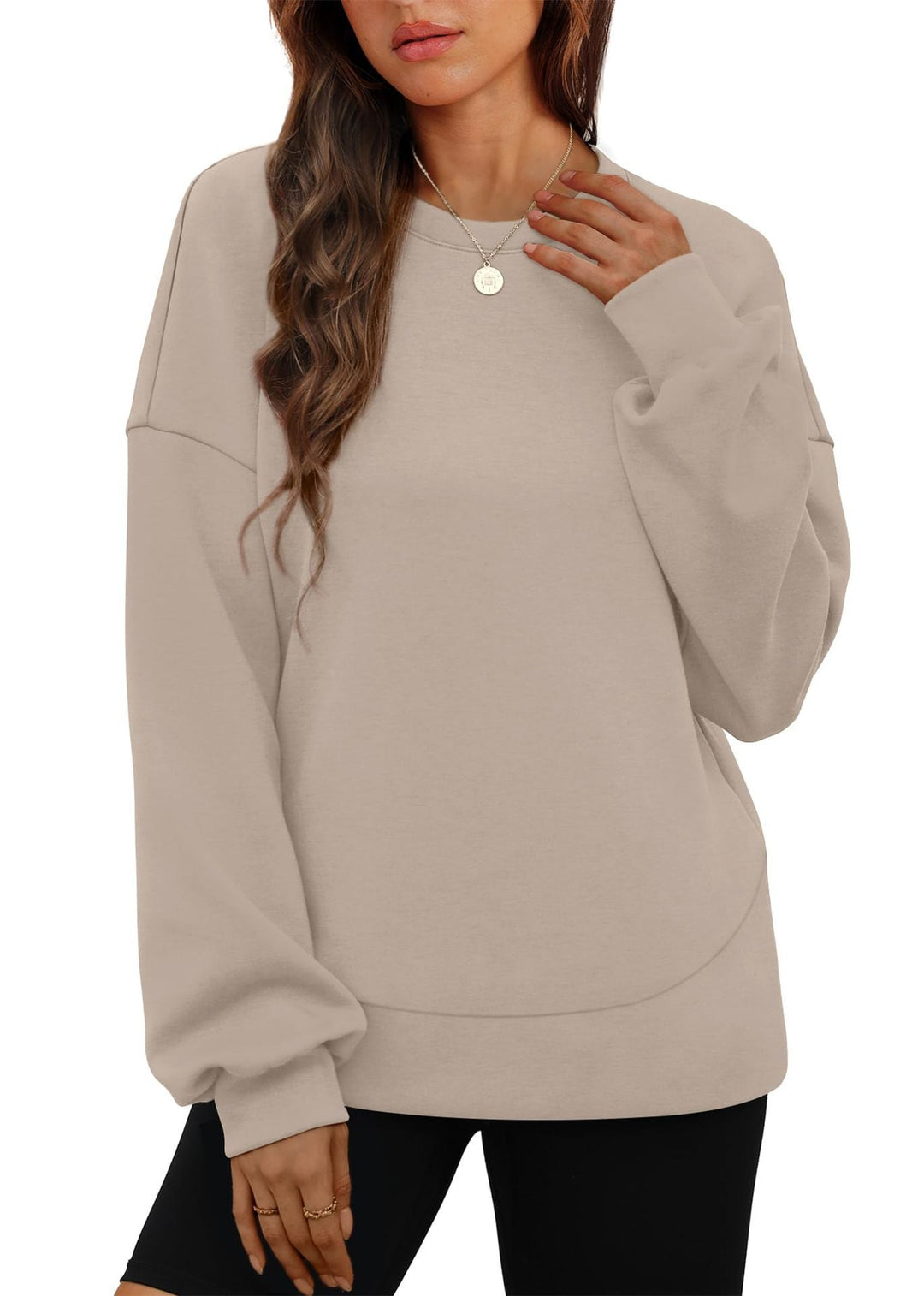 Brittany | Chic Oversized Sweatshirt with Dropped Shoulders and Crew Neck