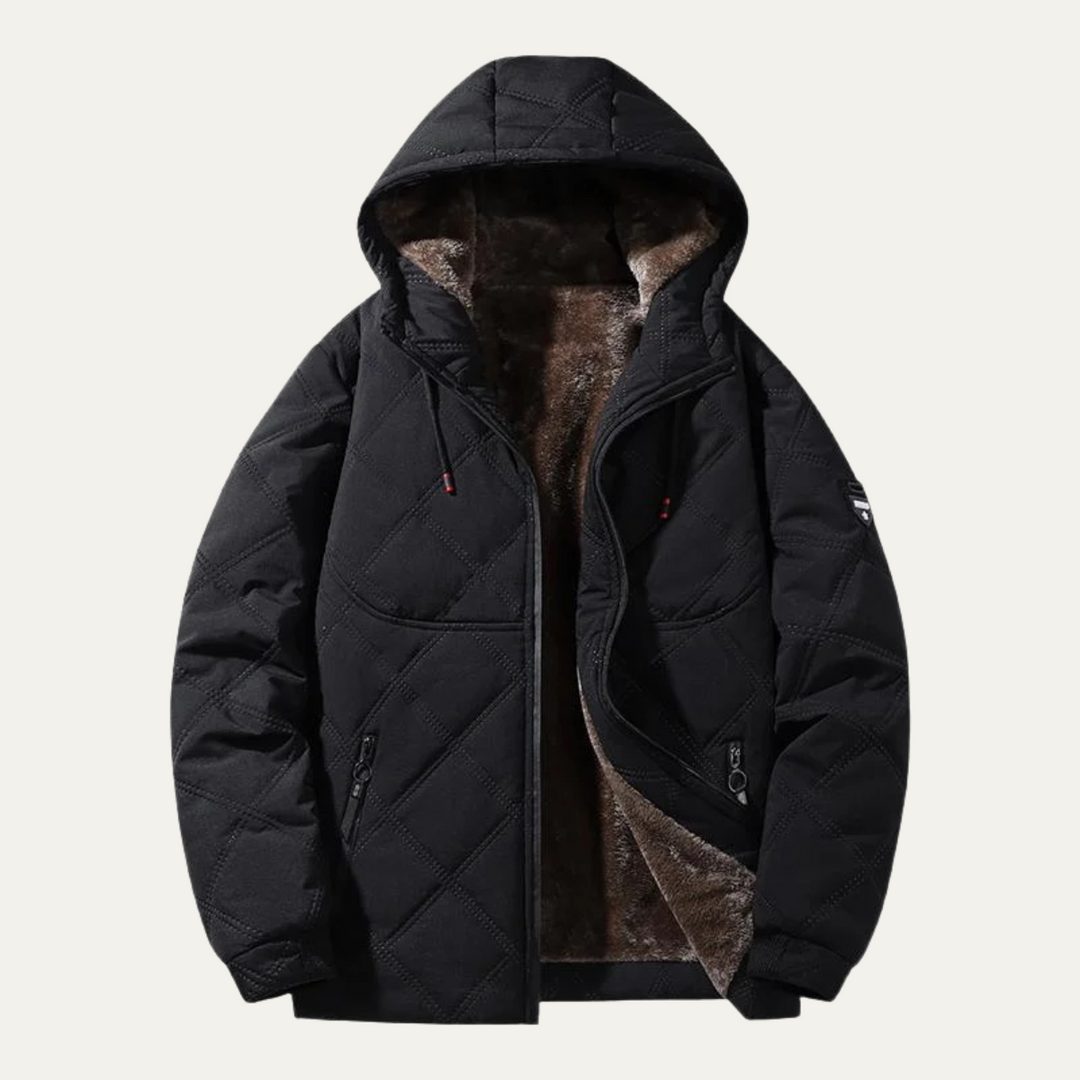 Bruce | Cozy Quilted Fleece-Lined Puffer Jacket with Hood