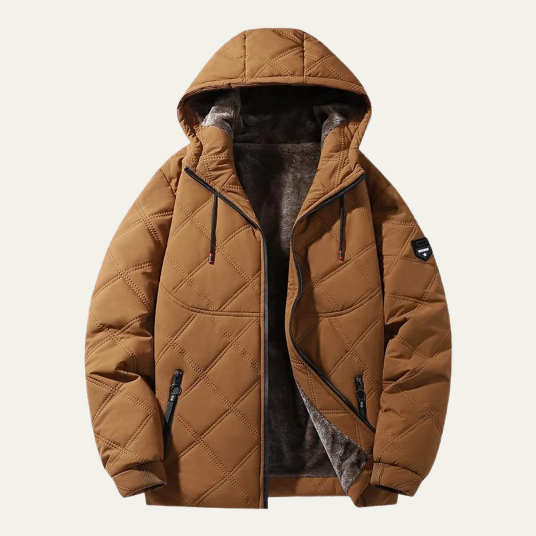 Bruce | Cozy Quilted Fleece-Lined Puffer Jacket with Hood