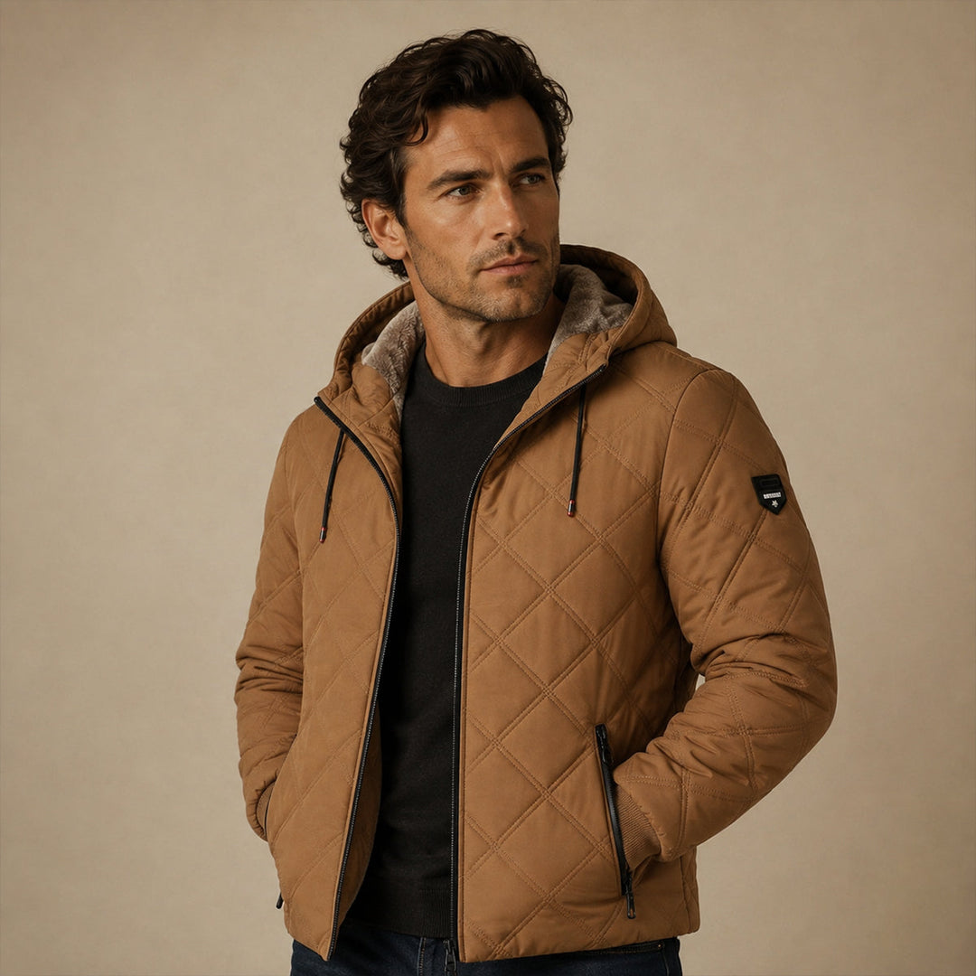 Bruce | Cozy Quilted Fleece-Lined Puffer Jacket with Hood