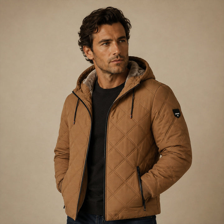 Bruce | Cozy Quilted Fleece-Lined Puffer Jacket with Hood