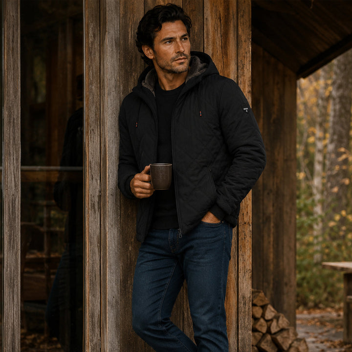 Bruce | Cozy Quilted Fleece-Lined Puffer Jacket with Hood