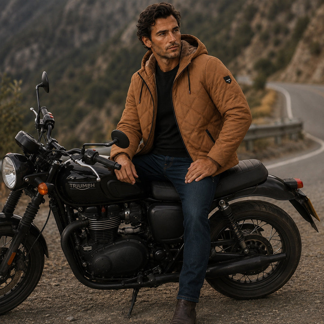 Bruce | Cozy Quilted Fleece-Lined Puffer Jacket with Hood