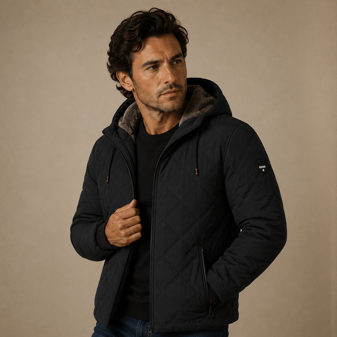 Bruce | Cozy Quilted Fleece-Lined Puffer Jacket with Hood