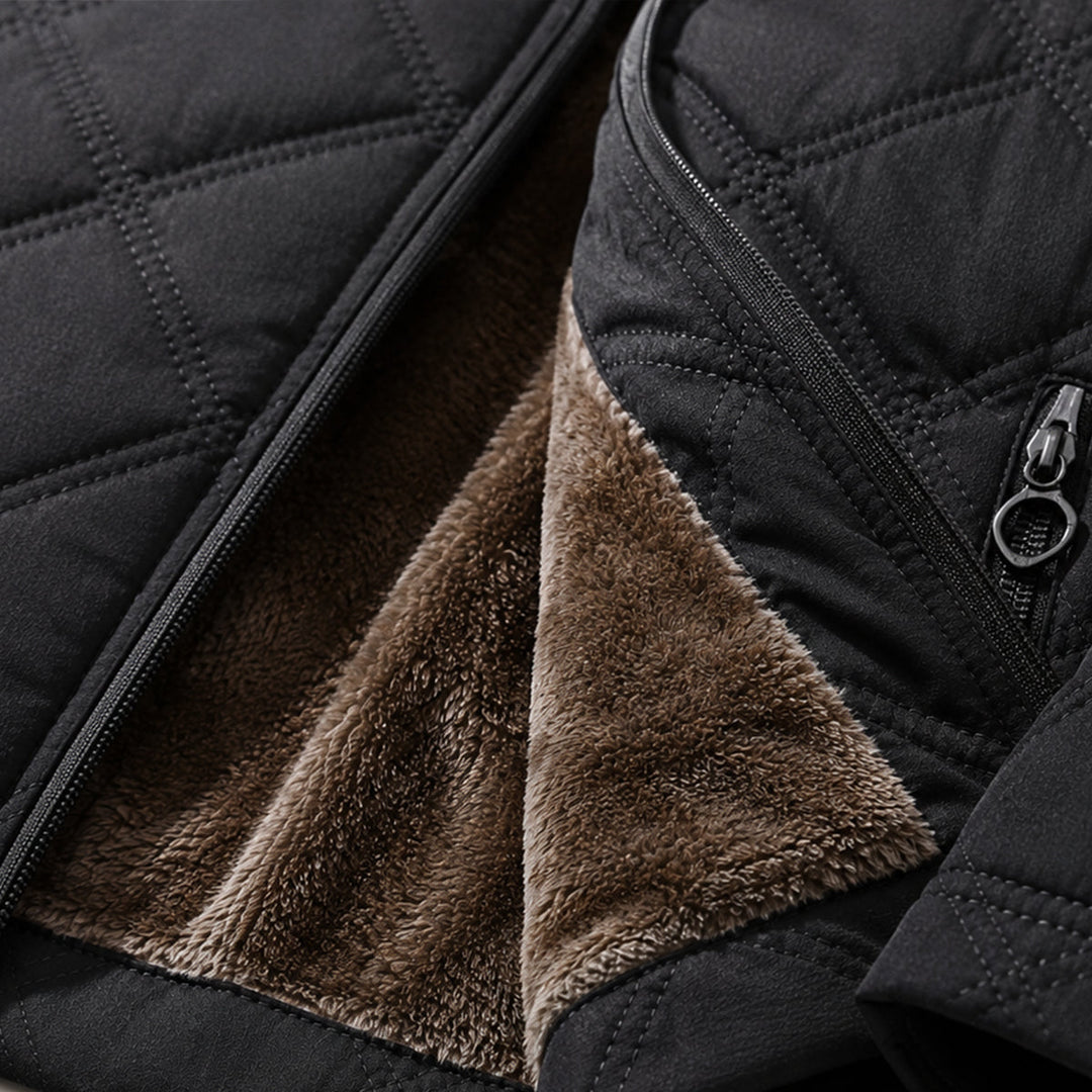 Bruce | Cozy Quilted Fleece-Lined Puffer Jacket with Hood
