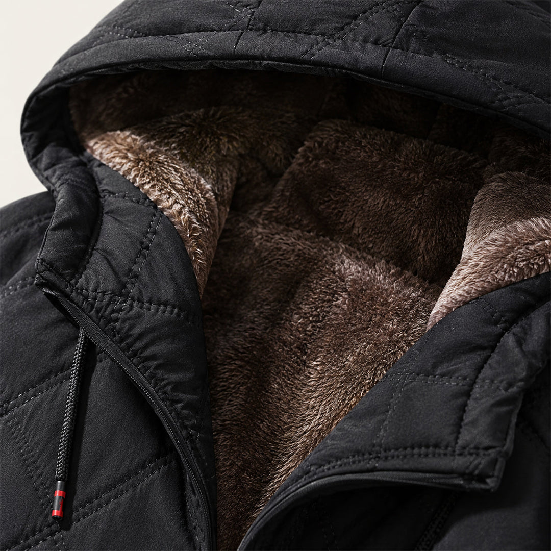 Bruce | Cozy Quilted Fleece-Lined Puffer Jacket with Hood