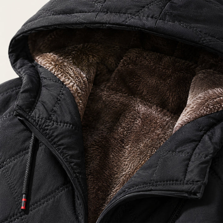 Bruce | Cozy Quilted Fleece-Lined Puffer Jacket with Hood