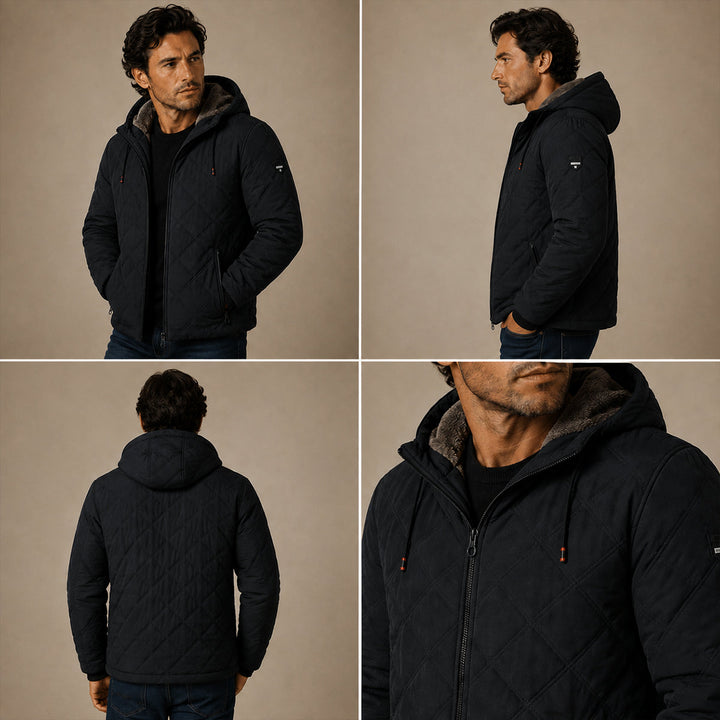 Bruce | Cozy Quilted Fleece-Lined Puffer Jacket with Hood