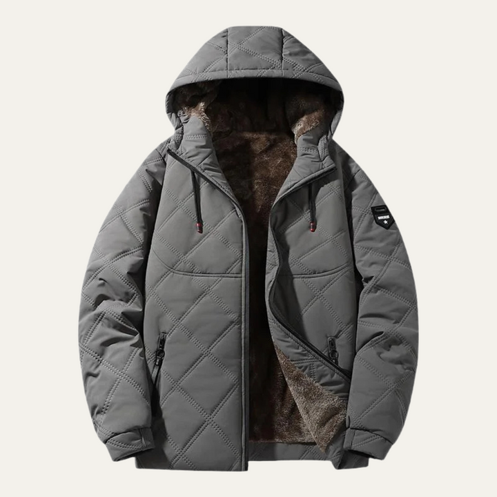 Bruce | Cozy Quilted Fleece-Lined Puffer Jacket with Hood
