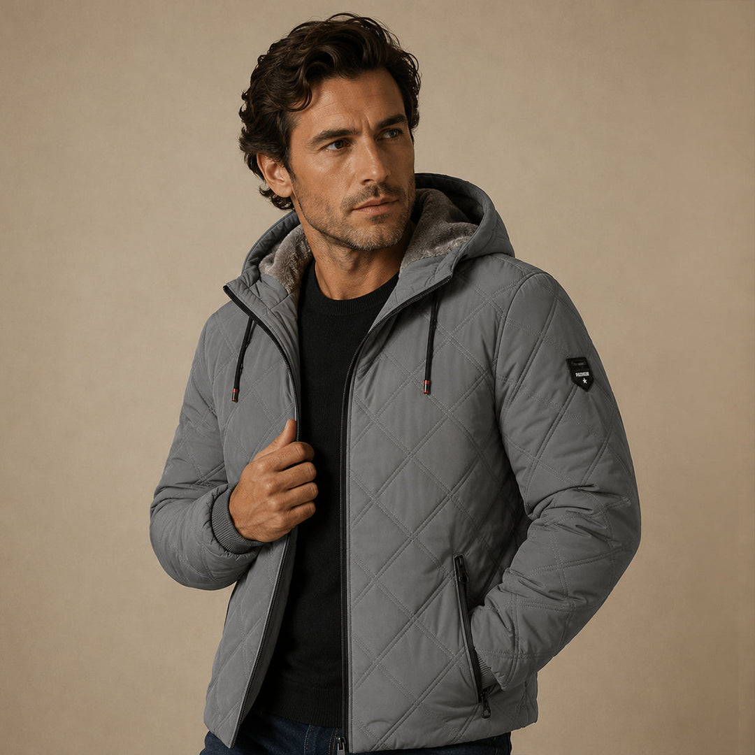 Bruce | Cozy Quilted Fleece-Lined Puffer Jacket with Hood