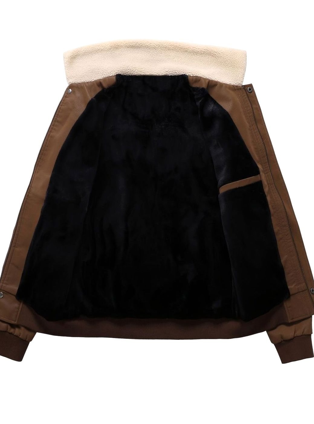 Caleb | Aviator Bomber Leather Jacket with Patches