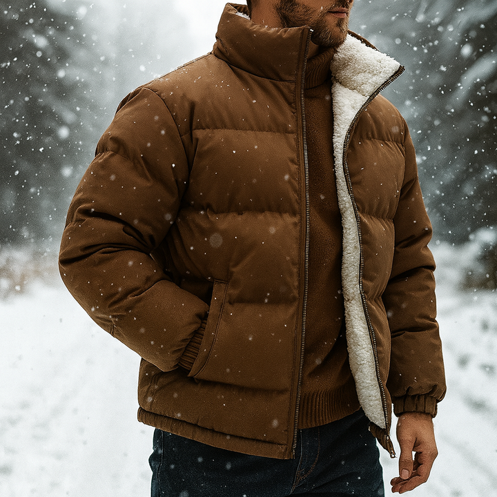 Carl | Effortless Quilted Puffer Jacket with Sherpa Lining