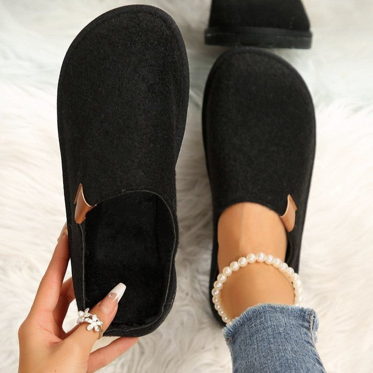 Carol | Cozy Teddy Lined House Slippers with Non-Slip Sole