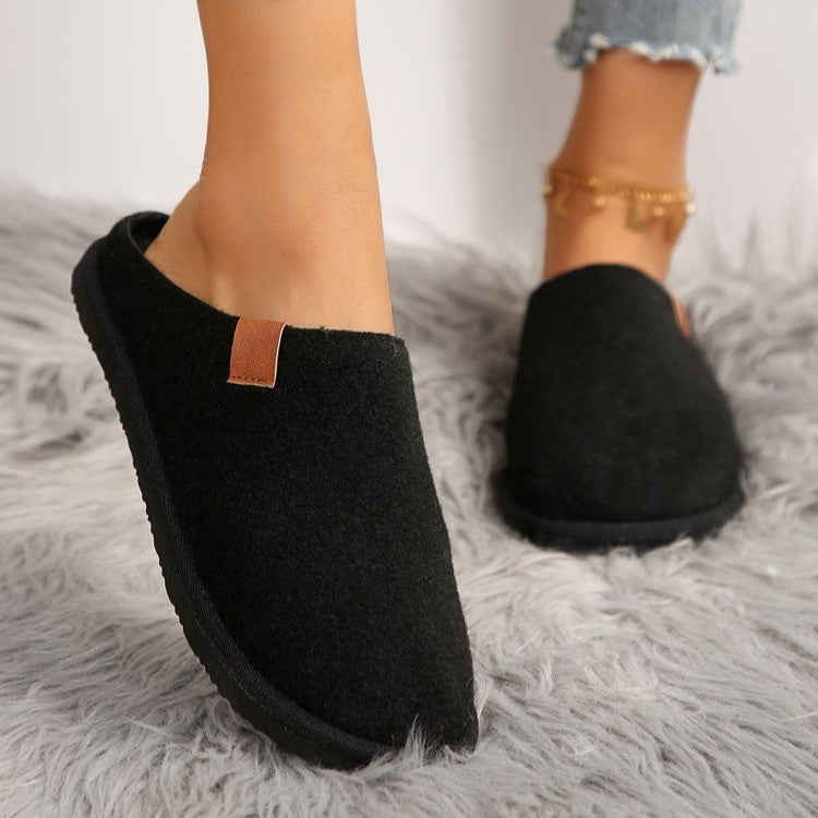 Carol | Cozy Teddy Lined House Slippers with Non-Slip Sole