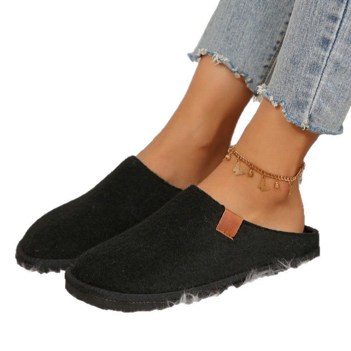 Carol | Cozy Teddy Lined House Slippers with Non-Slip Sole