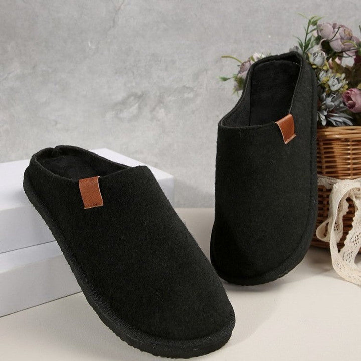 Carol | Cozy Teddy Lined House Slippers with Non-Slip Sole