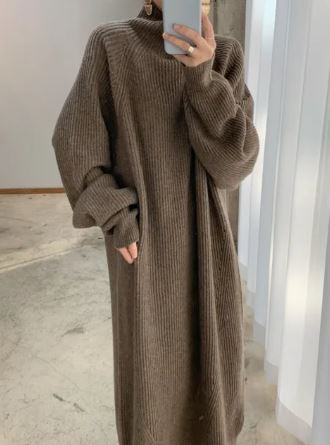 Catherine | Cozy Ribbed Knit Maxi Sweater Dress