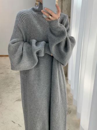Catherine | Cozy Ribbed Knit Maxi Sweater Dress