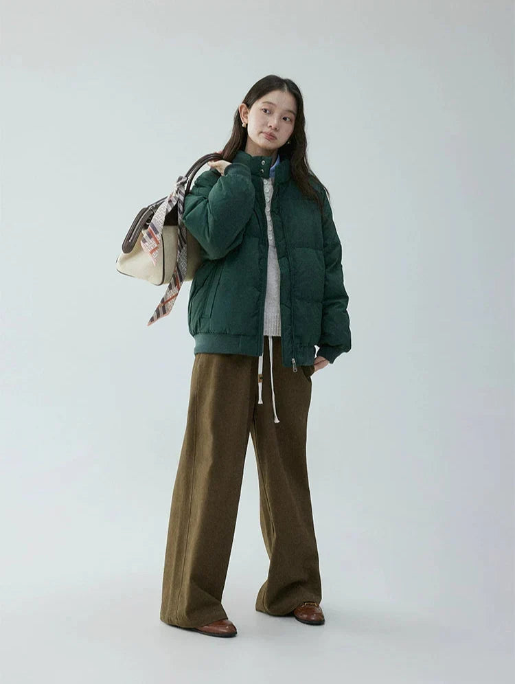 Catherine | Elegant Oversized Stand Collar Puffer Jacket