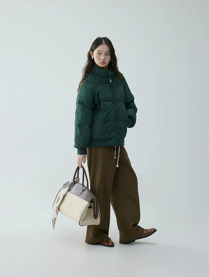 Catherine | Elegant Oversized Stand Collar Puffer Jacket