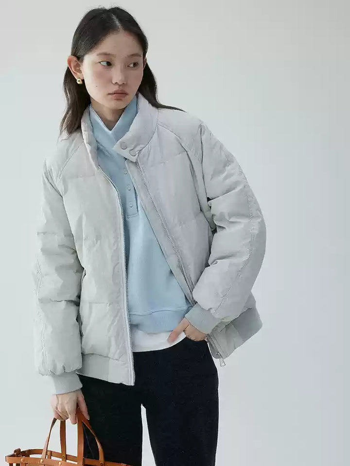 Catherine | Elegant Oversized Stand Collar Puffer Jacket
