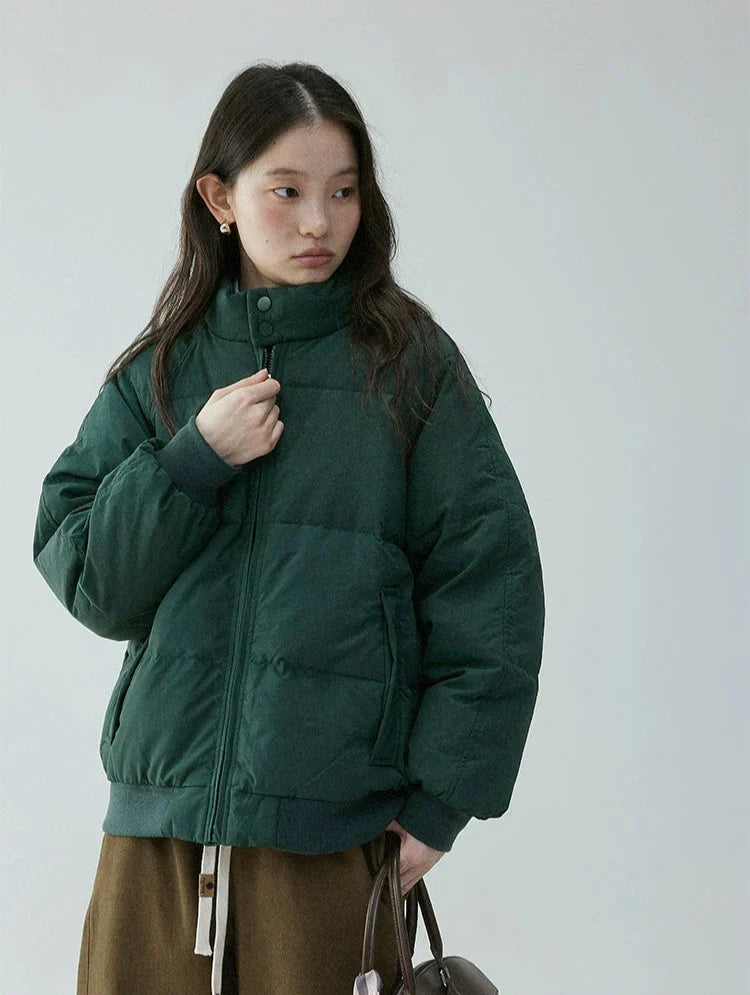 Catherine | Elegant Oversized Stand Collar Puffer Jacket