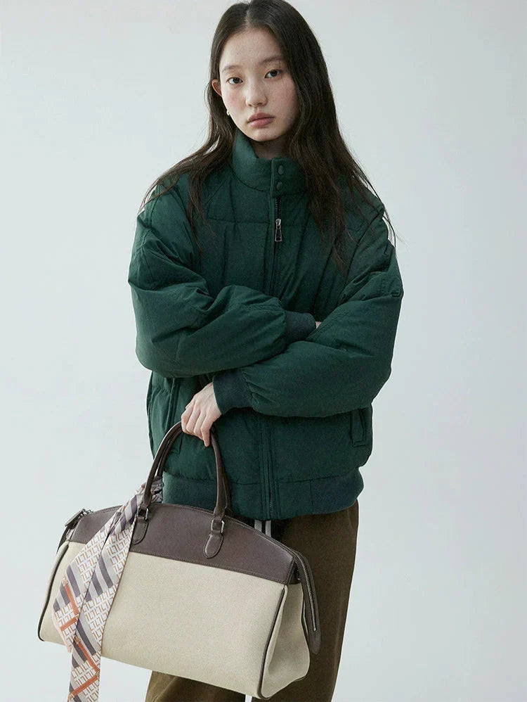 Catherine | Elegant Oversized Stand Collar Puffer Jacket