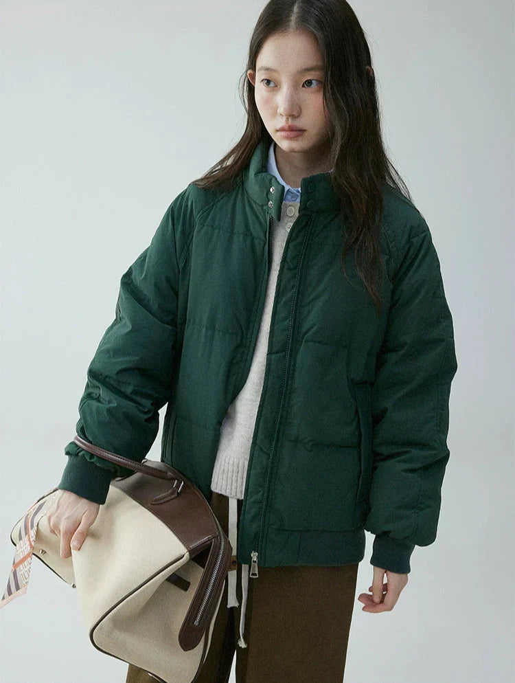 Catherine | Elegant Oversized Stand Collar Puffer Jacket