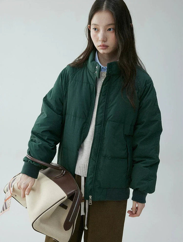 Catherine | Elegant Oversized Stand Collar Puffer Jacket