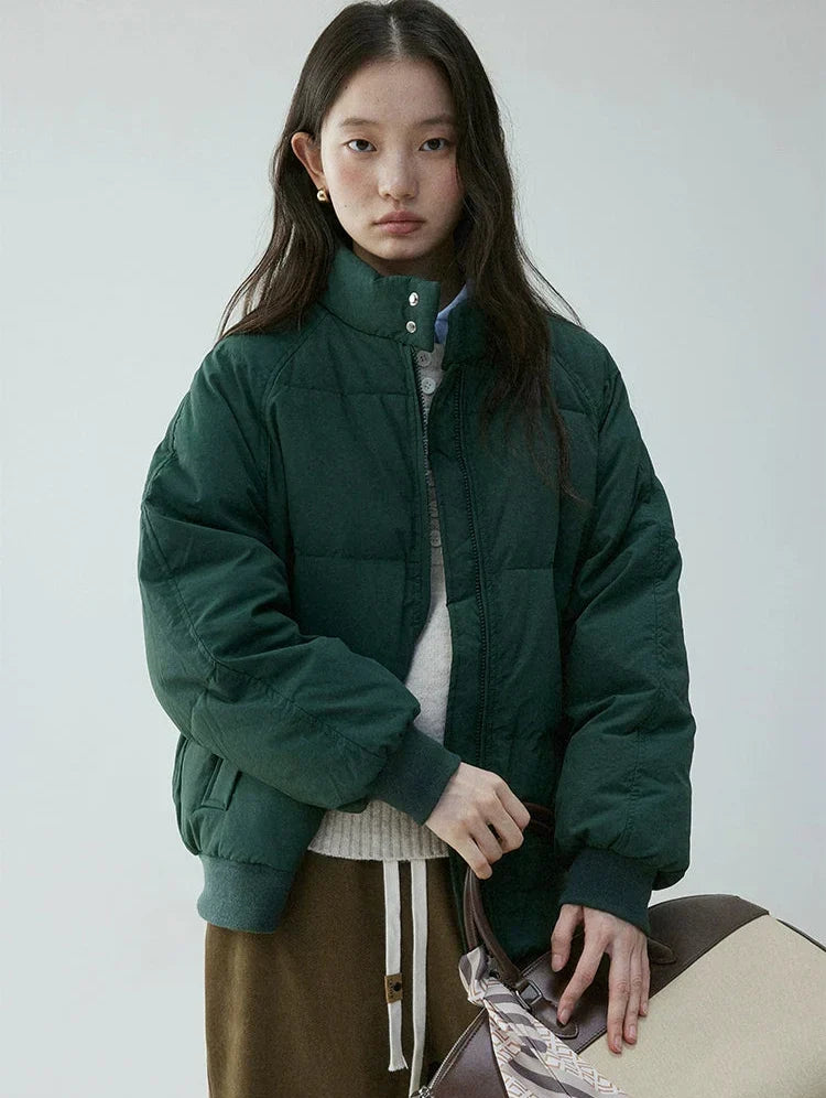 Catherine | Elegant Oversized Stand Collar Puffer Jacket