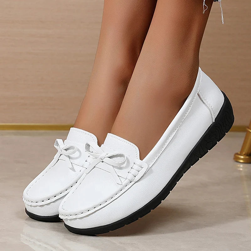 Charlotte | Refined Bow Slip-On Supportive Walking Shoes