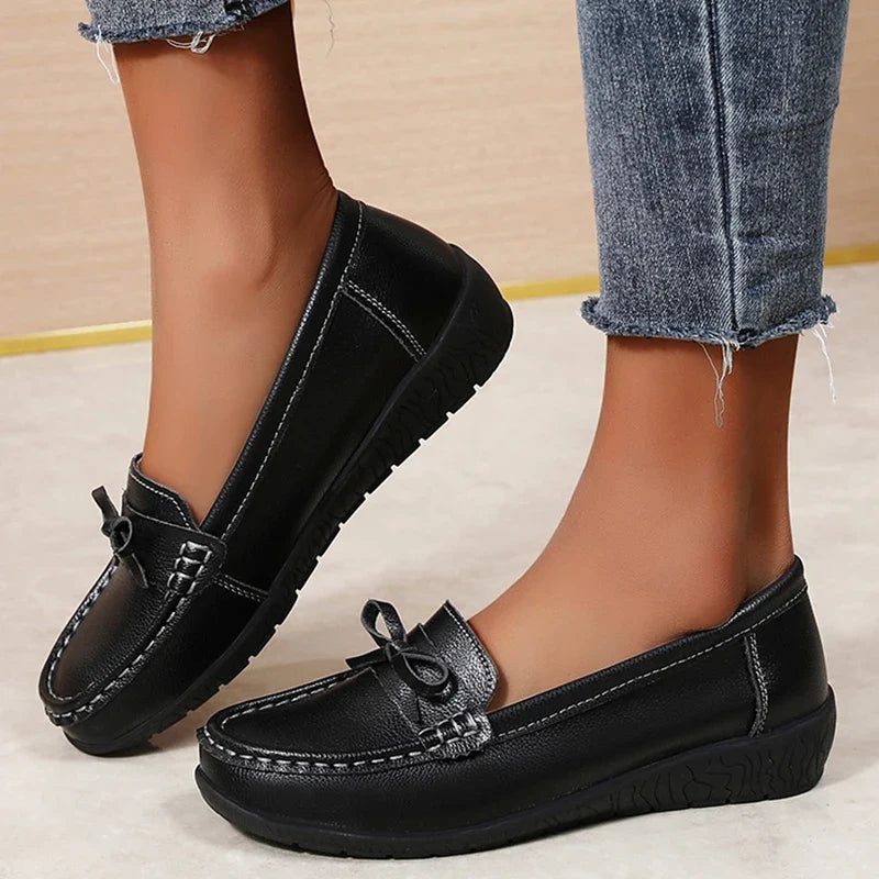 Charlotte | Refined Bow Slip-On Supportive Walking Shoes
