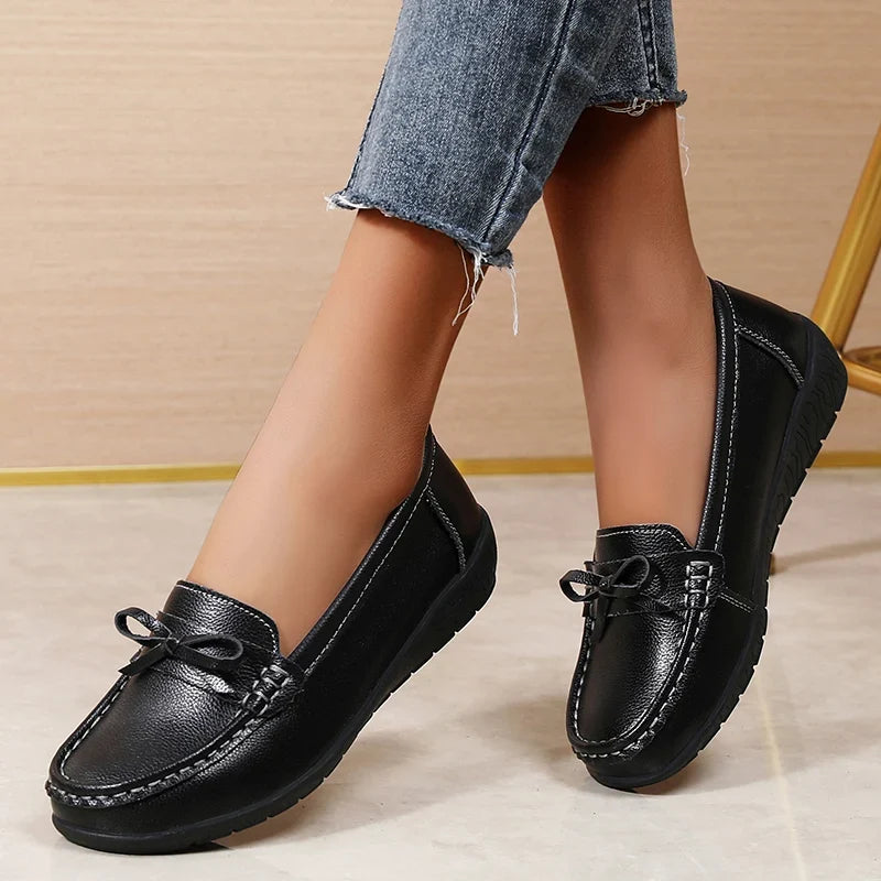 Charlotte | Refined Bow Slip-On Supportive Walking Shoes
