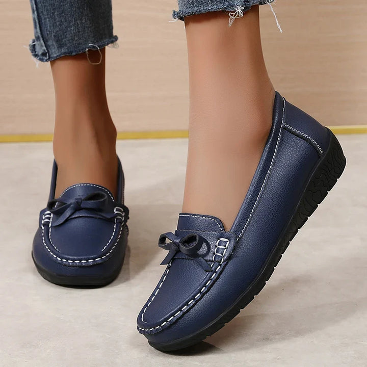 Charlotte | Refined Bow Slip-On Supportive Walking Shoes