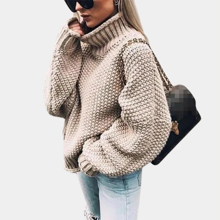 Charlotte | Timeless Chunky Knit Oversized Turtleneck Sweater
