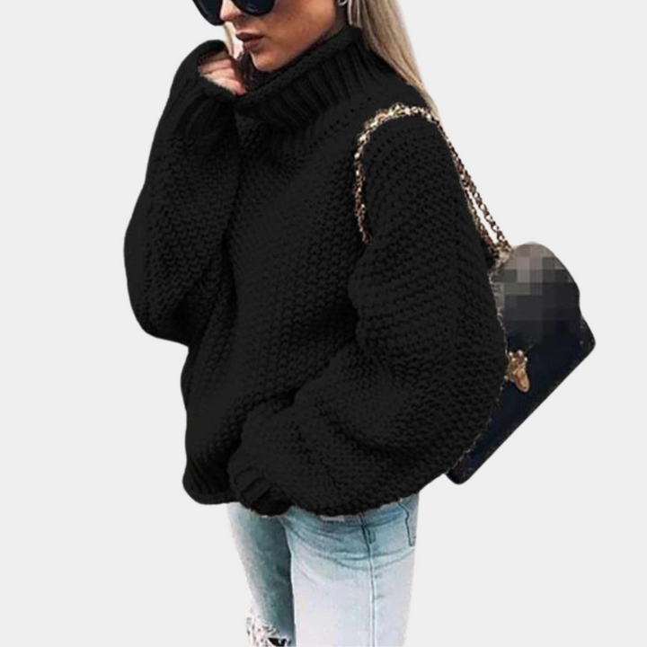 Charlotte | Timeless Chunky Knit Oversized Turtleneck Sweater