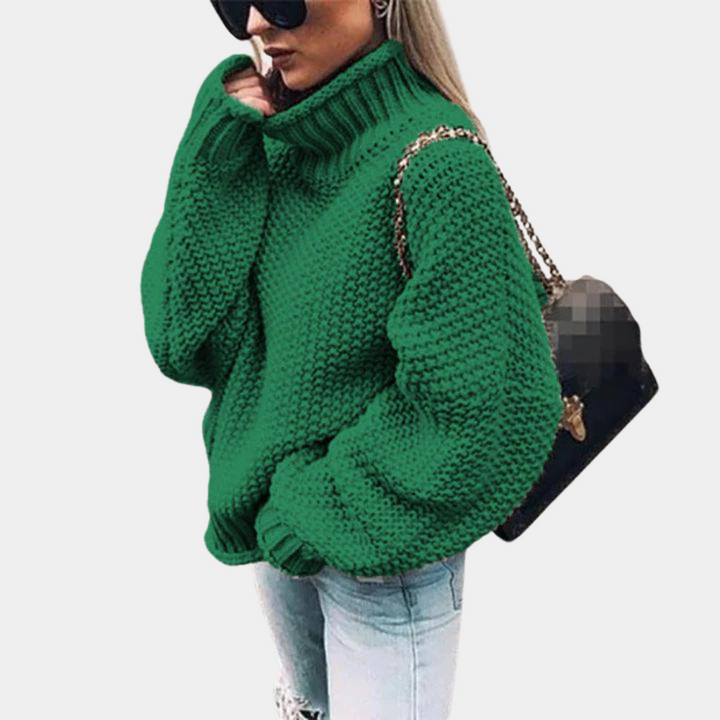 Charlotte | Timeless Chunky Knit Oversized Turtleneck Sweater
