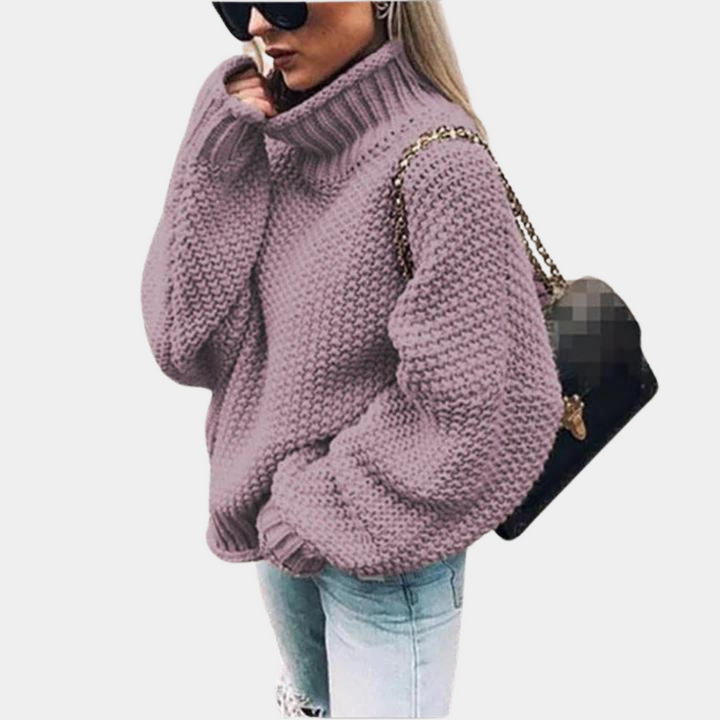 Charlotte | Timeless Chunky Knit Oversized Turtleneck Sweater