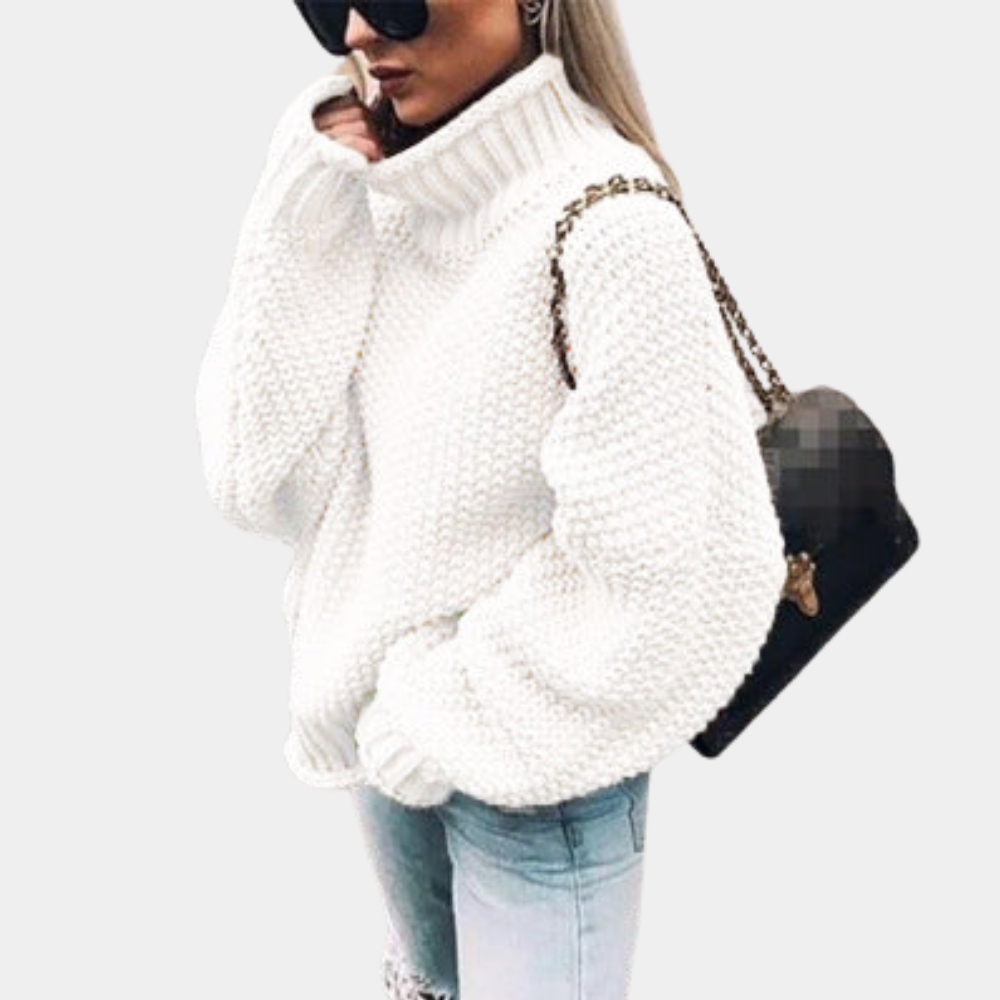 Charlotte | Timeless Chunky Knit Oversized Turtleneck Sweater