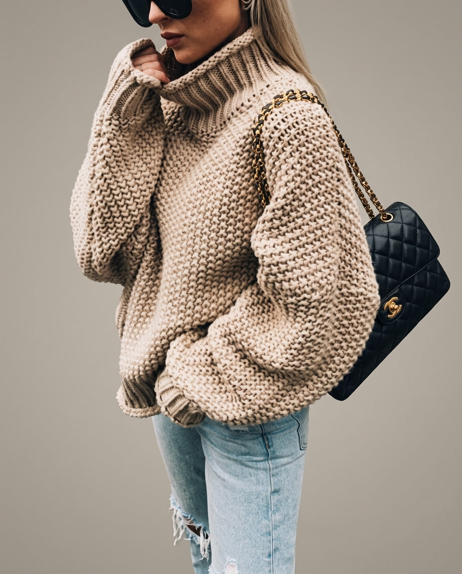 Cheryl | Effortless Oversized Turtleneck Sweatshirt