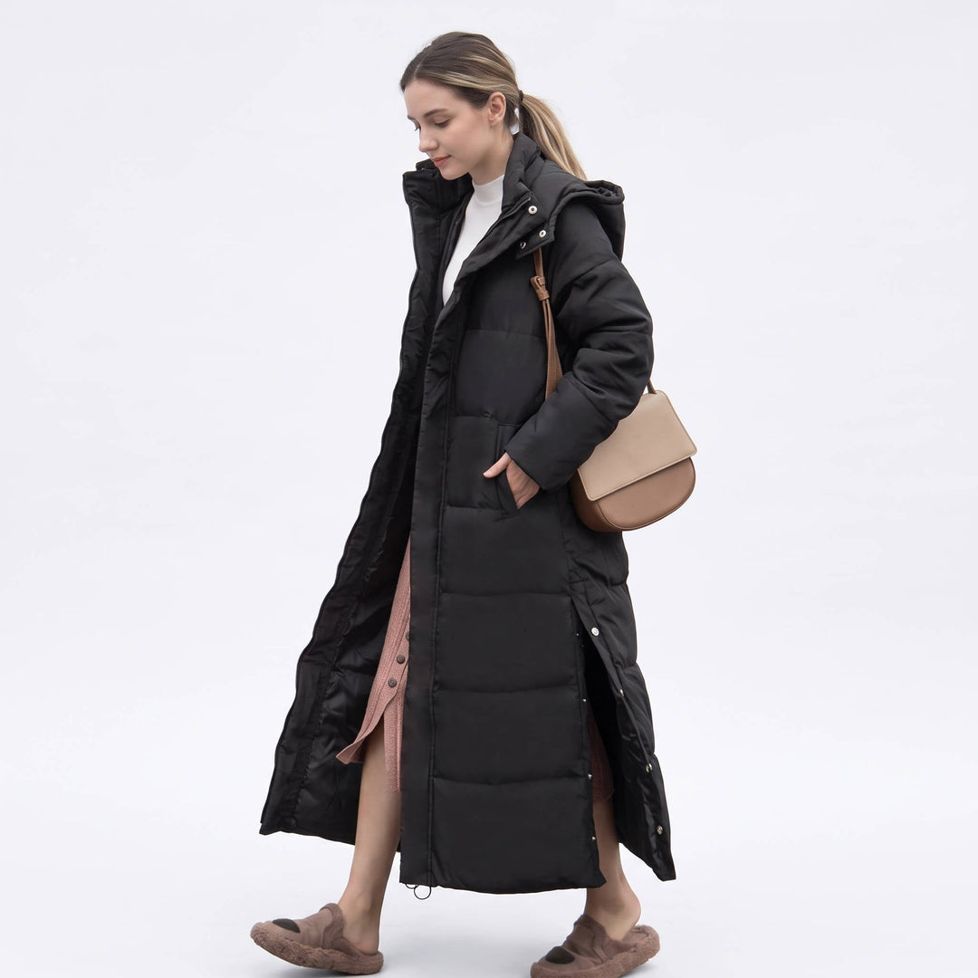 Cheryl | Sophisticated Long Puffer Jacket with Removable Hood