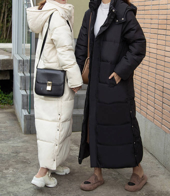 Cheryl | Sophisticated Long Puffer Jacket with Removable Hood